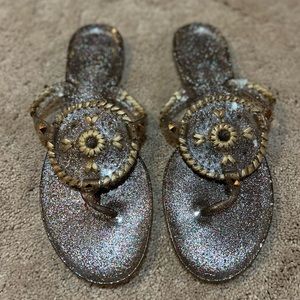 Jack Rogers glitter jelly sandals size 9. Great condition